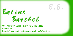 balint barthel business card